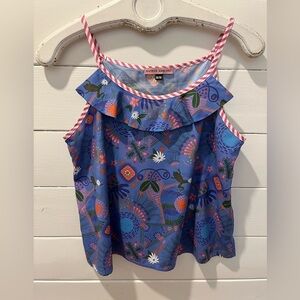 Katrin Leblond Blue Printed Cotton Tank – Size M